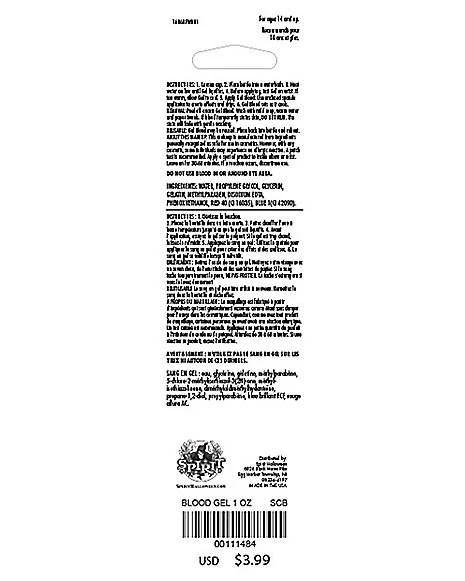 Gel Blood Liquid - 1 Oz. 4 Gel Blood Liquid - 1 Oz. - Image 4