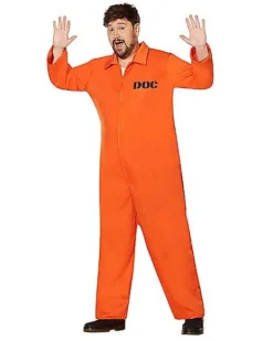 Adult Escaped Convict Plus Size Costume -Online Halloween Decoration 00580845 c