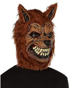 Animotion Brown Werewolf Full Mask 5 Animotion Brown Werewolf Full Mask -Online Halloween Decoration 01107168 c