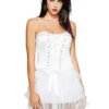 Front Lace-Up Corset - White