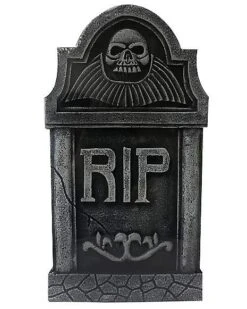 16 Inch RIP Skull Tombstone