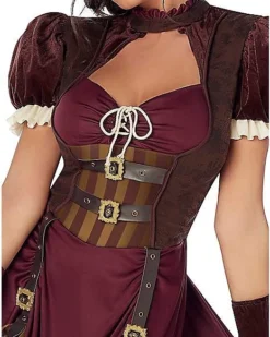 Adult Steampunk Dress Costume -Online Halloween Decoration 01215037 c