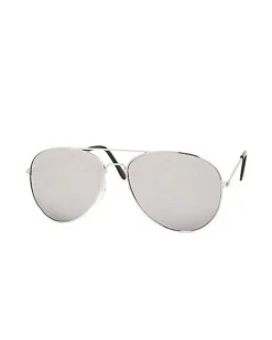Silver Aviator Sunglasses