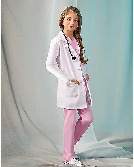 Kids Pink Doctor Costume 1 Kids Pink Doctor Costume