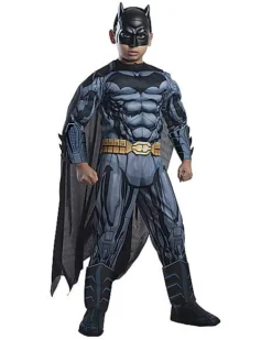 Kids Grey And Black 3D Batman Costume - DC Comics