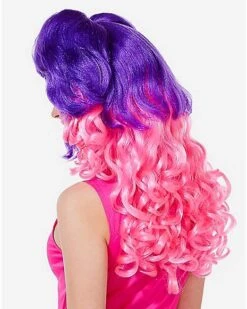 Pink And Purple Wig -Online Halloween Decoration 01297589 c