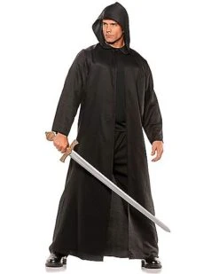 Adult Black Hooded Cloak