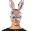 Metallic Pink Bunny Half Mask