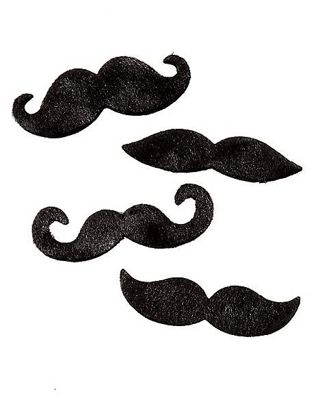 Black Adhesive Mustache 4 Pack 1 Black Adhesive Mustache 4 Pack
