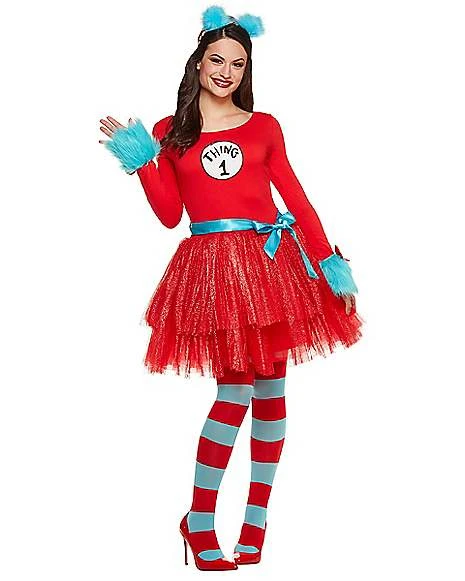 Adult Thing Tutu Dress Costume - Dr. Seuss 1 Adult Thing Tutu Dress Costume - Dr. Seuss