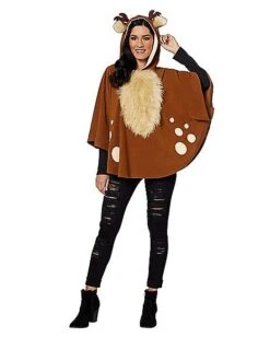 Online Halloween Decoration 38 Adult Faux Fur Deer Poncho