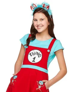 Tween Thing 1 And 2 Jumper Dress Costume - Dr. Seuss -Online Halloween Decoration 01369214 c