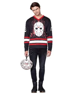 Jason Voorhees Hockey Jersey - Friday The 13th 6 Jason Voorhees Hockey Jersey - Friday The 13th -Online Halloween Decoration 01405588 c