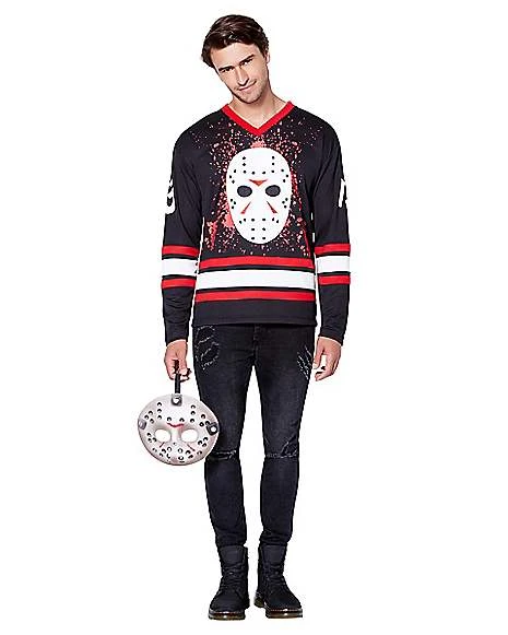 Jason Voorhees Hockey Jersey - Friday The 13th 3 Jason Voorhees Hockey Jersey - Friday The 13th - Image 3