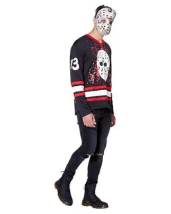 Jason Voorhees Hockey Jersey - Friday The 13th 7 Jason Voorhees Hockey Jersey - Friday The 13th -Online Halloween Decoration 01405588 d