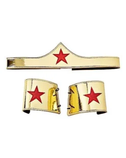 Adult Wonder Woman Tiara Gauntlet Set - DC Comics