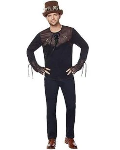Lace Up Steampunk Shirt -Online Halloween Decoration 01412295 d