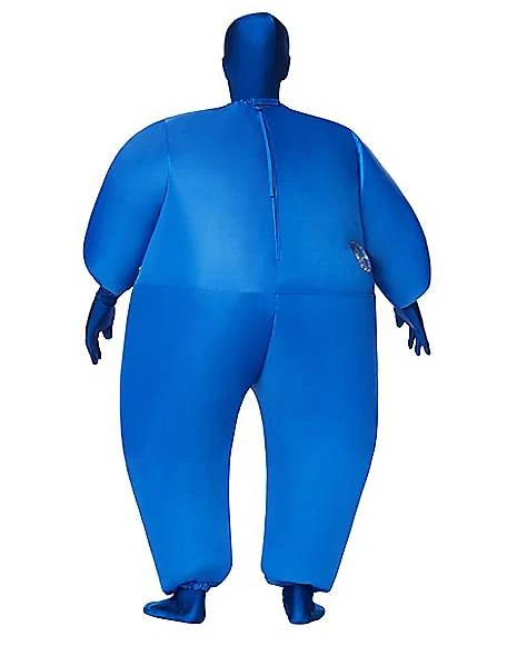 Kids Blue Light Up Inflatable Super Skin Suit Costume 2 Kids Blue Light Up Inflatable Super Skin Suit Costume - Image 2