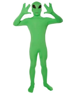 Kids Green Alien Skin Suit Costume -Online Halloween Decoration 01414929 c