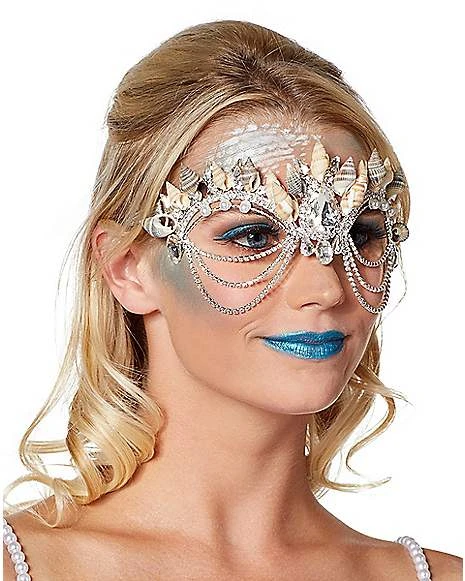 Mermaid Shell Diamond Eye Half Mask 2 Mermaid Shell Diamond Eye Half Mask - Image 2