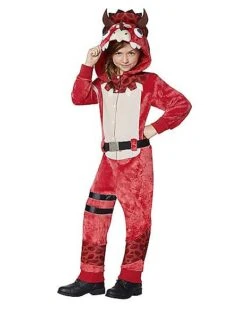 Girls Plush Tricera Ops Costume - Fortnite