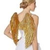 Goldtone Feather-Effect Angel Wings