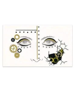 Steampunk Gear Face Decal Deluxe