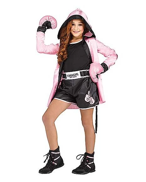 Kids Tough Girl Boxer Costume 1 Kids Tough Girl Boxer Costume