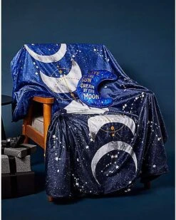 Tarot Moonphase Fleece Blanket -Online Halloween Decoration 01455914 d