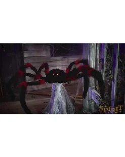 21 Inch LED Red And Black Jumping Spider Animatronic -Online Halloween Decoration 01463447 AVS