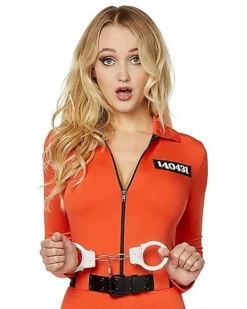 Adult Prisoner Catsuit Costume -Online Halloween Decoration 01464726 c