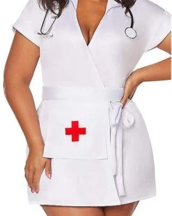Adult Classic Nurse Plus Size Costume 5 Adult Classic Nurse Plus Size Costume -Online Halloween Decoration 01466911 c