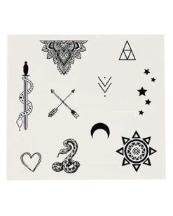 Mini Temporary Tattoos - 20 Pack 6 Mini Temporary Tattoos - 20 Pack -Online Halloween Decoration 01473982 c