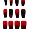 Red And Black Press On Nails