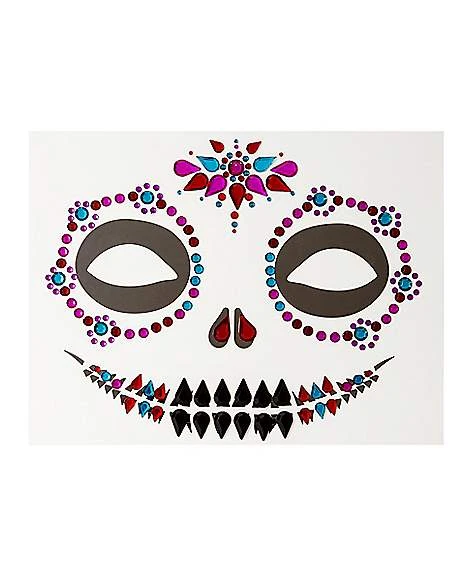 Sugar Skull Face Decal 2 Sugar Skull Face Decal - Image 2