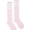 Pink And White Knee High Socks