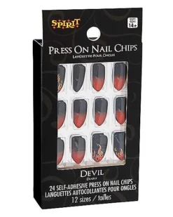 Devil Flame Press On Nails -Online Halloween Decoration 01489624 c