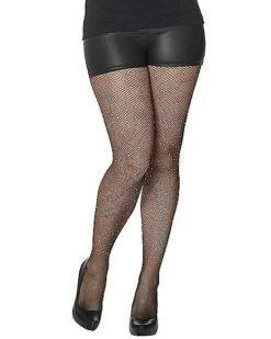 Online Halloween Decoration 25 Fallen Angel Rhinestone Fishnet Stockings