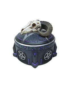 Mystical Arts Ram Skull Trinket Box 7 Mystical Arts Ram Skull Trinket Box -Online Halloween Decoration 01498252 c