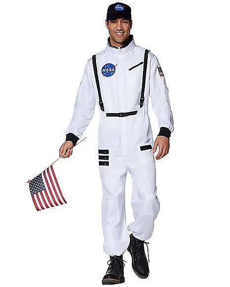 Adult White NASA Jumpsuit 1 Adult White NASA Jumpsuit