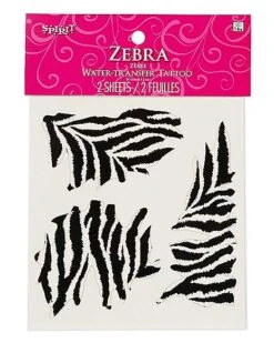 Zebra Temporary Tattoos -Online Halloween Decoration 01498906 d