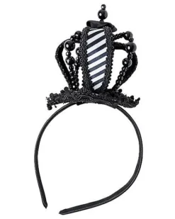 Black And White Mini Queen Crown Headband