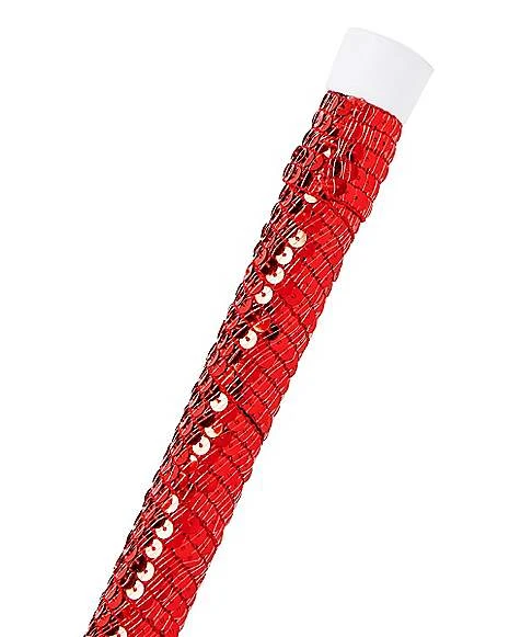 Red Sequin Cane 2 Red Sequin Cane - Image 2