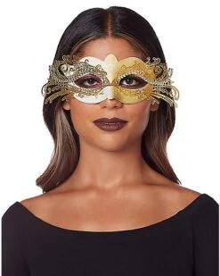Gold Intricate Eye Mask -Online Halloween Decoration 01530195 c