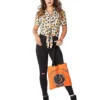 Adult Vintage Halloween Icon Tie Front Shirt And Tote Bag
