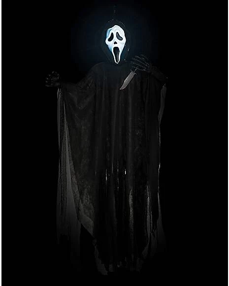 5 Ft Light-Up Ghost Face Hanging Prop - Decorations 2 5 Ft Light-Up Ghost Face Hanging Prop - Decorations - Image 2