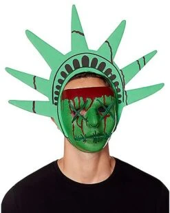 EL Wire LED Lady Liberty Half Mask - The Purge 5 EL Wire LED Lady Liberty Half Mask - The Purge -Online Halloween Decoration 01546357 c