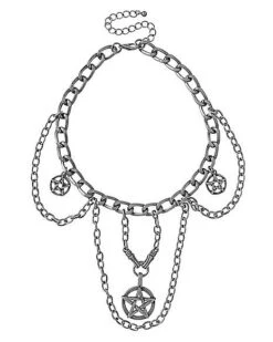 Pentagram Chain Choker Necklace