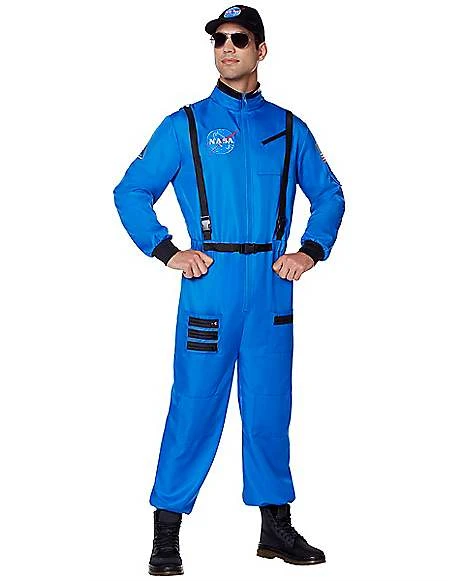 Adult Blue NASA Jumpsuit Costume 1 Adult Blue NASA Jumpsuit Costume