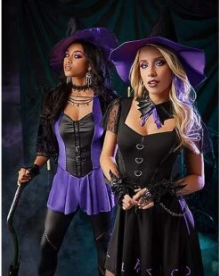 Adult Black Magic Witch Costume -Online Halloween Decoration 01560739 c